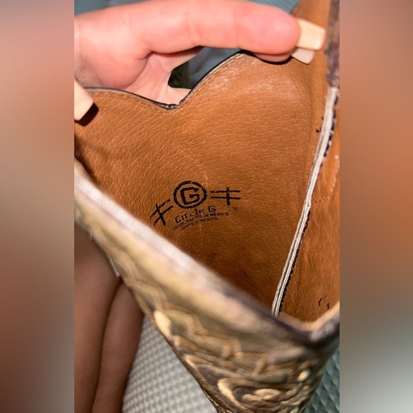 Brown Embroidered Cowboy Boots!! Real leather!!! - Picture 6 of 11